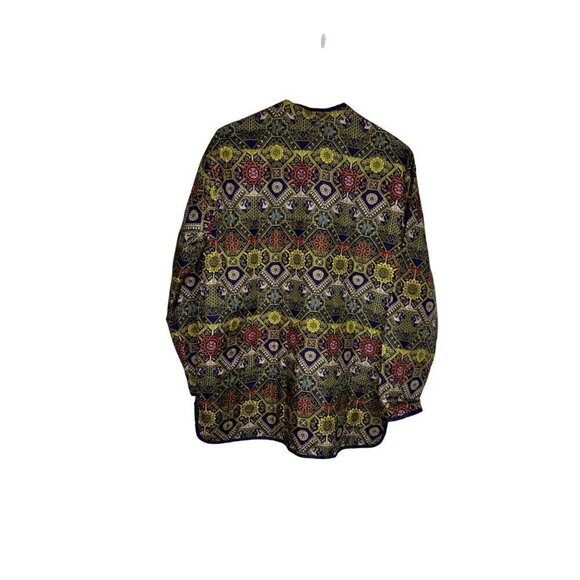 Light Geometric Floral Print Jacket Purple & Yellow - Picture 2 of 2